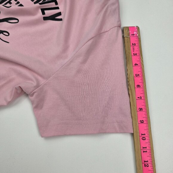 Womens Pink Graphic Funny Quote T-Shirt “Apparently We’re Trouble” Short Sleeve - Picture 14 of 16